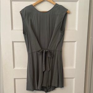 Sleeveless Romper with Tie Back